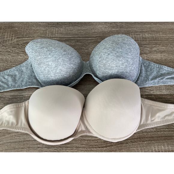 Victoria's Secret PINK Women's Strapless Push-Up Bra Set Multicolor 36 D 36D - Picture 3 of 11